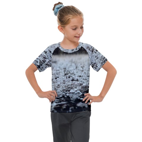  Rain Drops Water Liquid  Kids  Mesh Piece Tee by artworkshop