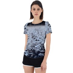  Rain Drops Water Liquid  Back Cut Out Sport Tee by artworkshop