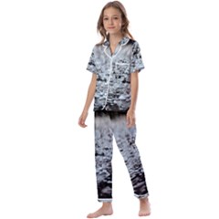  Rain Drops Water Liquid  Kids  Satin Short Sleeve Pajamas Set by artworkshop