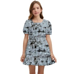  Rain Drops Water Liquid  Kids  Short Sleeve Dolly Dress