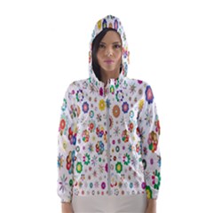  Background Chromatic Colorful Women s Hooded Windbreaker by artworkshop