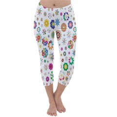  Background Chromatic Colorful Capri Winter Leggings  by artworkshop