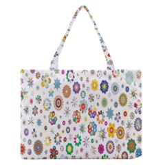  Background Chromatic Colorful Zipper Medium Tote Bag by artworkshop