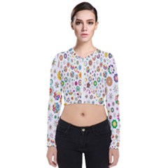  Background Chromatic Colorful Long Sleeve Zip Up Bomber Jacket by artworkshop