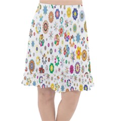  Background Chromatic Colorful Fishtail Chiffon Skirt by artworkshop