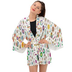  Background Chromatic Colorful Long Sleeve Kimono by artworkshop