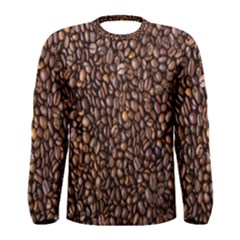 Coffee Beans Food Texture Men s Long Sleeve Tee by artworkshop