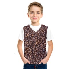 Coffee Beans Food Texture Kids  Basketball Tank Top by artworkshop