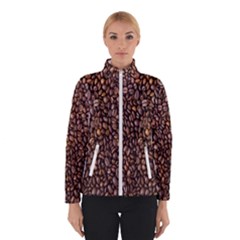 Coffee Beans Food Texture Women s Bomber Jacket by artworkshop