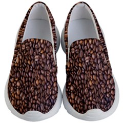 Coffee Beans Food Texture Kids Lightweight Slip Ons by artworkshop