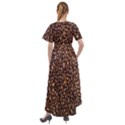 Coffee Beans Food Texture Front Wrap High Low Dress View2