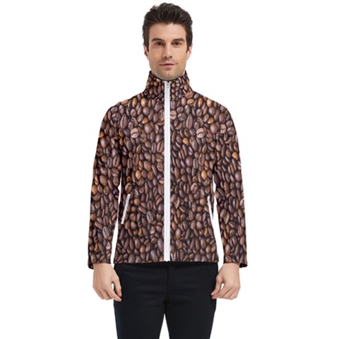 Coffee Beans Food Texture Men s Bomber Jacket by artworkshop