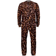 Coffee Beans Food Texture Onepiece Jumpsuit (men) by artworkshop