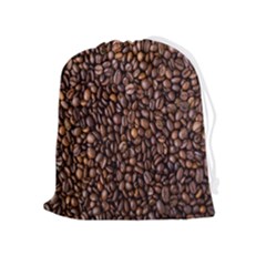 Coffee Beans Food Texture Drawstring Pouch (xl) by artworkshop