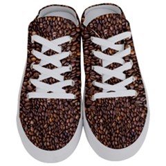 Coffee Beans Food Texture Half Slippers by artworkshop