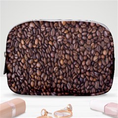 Coffee Beans Food Texture Make Up Pouch (small) by artworkshop