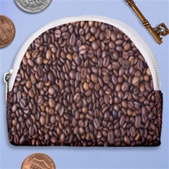 Coffee Beans Food Texture Horseshoe Style Canvas Pouch by artworkshop