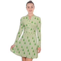 Christmas Wrapping Paper  Long Sleeve Panel Dress by artworkshop