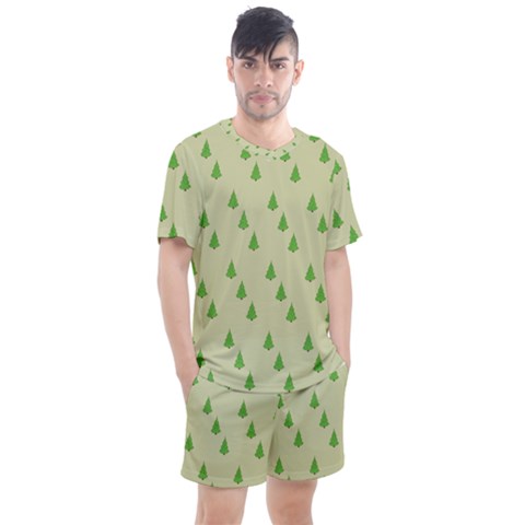 Christmas Wrapping Paper  Men s Mesh Tee And Shorts Set by artworkshop