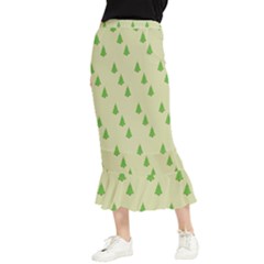 Christmas Wrapping Paper  Maxi Fishtail Chiffon Skirt by artworkshop