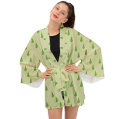 Christmas Wrapping Paper  Long Sleeve Kimono by artworkshop