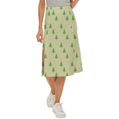 Christmas Wrapping Paper  Midi Panel Skirt by artworkshop