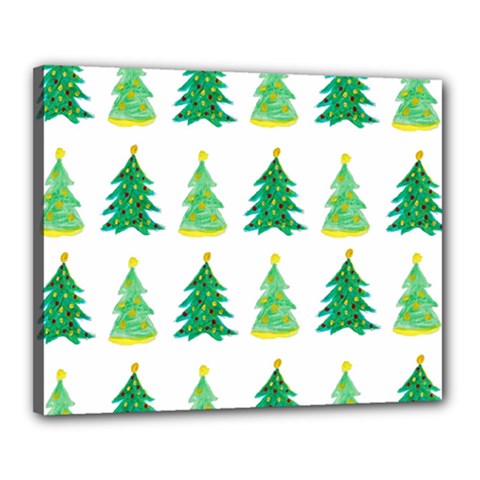 Christmas Trees Watercolor Decoration Canvas 20  X 16  (stretched) by artworkshop