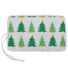 Christmas Trees Watercolor Decoration Pen Storage Case (l) by artworkshop