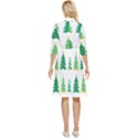 Christmas Trees Watercolor Decoration Classy Knee Length Dress View4