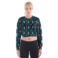 Christmas Pattern Design Cropped Sweatshirt by artworkshop