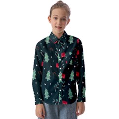 Christmas Pattern Design Kids  Long Sleeve Shirt