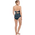 Christmas Pattern Design Scallop Top Cut Out Swimsuit View2