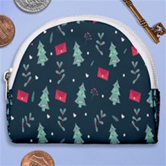 Christmas Pattern Design Horseshoe Style Canvas Pouch by artworkshop