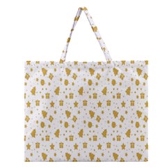 Christmas Ornaments Zipper Large Tote Bag by artworkshop