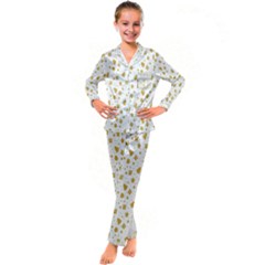 Christmas Ornaments Kid s Satin Long Sleeve Pajamas Set by artworkshop