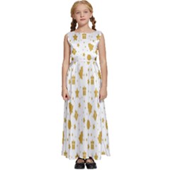 Christmas Ornaments Kids  Satin Sleeveless Maxi Dress by artworkshop