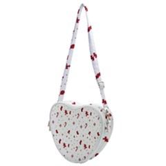 Christmas Background Wrapping Heart Shoulder Bag by artworkshop