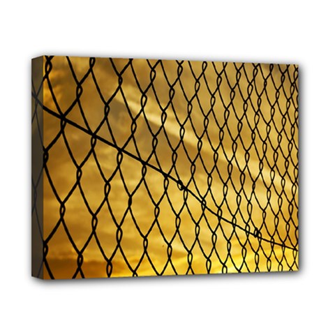 Chain Link Fence  Canvas 10  X 8  (stretched) by artworkshop