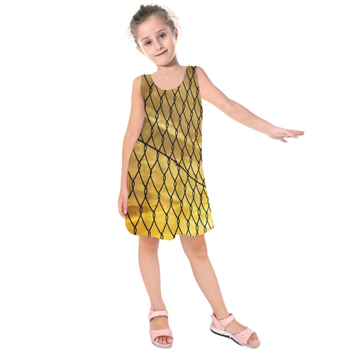 Chain Link Fence  Kids  Sleeveless Dress