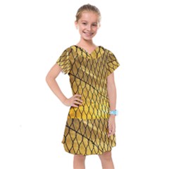 Chain Link Fence  Kids  Drop Waist Dress by artworkshop