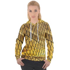 Chain Link Fence  Women s Overhead Hoodie by artworkshop