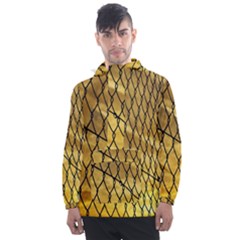 Chain Link Fence  Men s Front Pocket Pullover Windbreaker by artworkshop