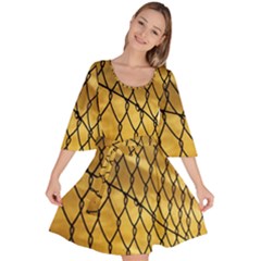 Chain Link Fence  Velour Kimono Dress by artworkshop