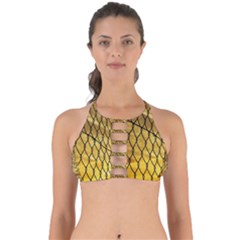 Chain Link Fence  Perfectly Cut Out Bikini Top by artworkshop