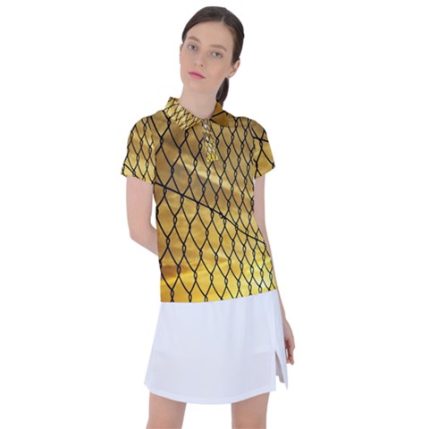 Chain Link Fence  Women s Polo Tee by artworkshop