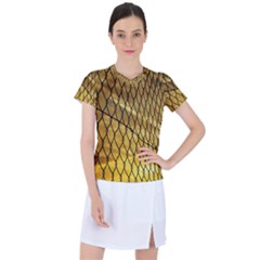 Chain Link Fence  Women s Sports Top by artworkshop