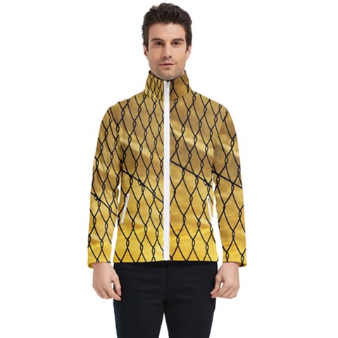 Chain Link Fence  Men s Bomber Jacket by artworkshop