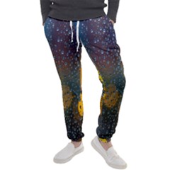 Bokeh Raindrops Window  Men s Jogger Sweatpants by artworkshop