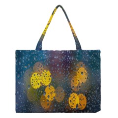 Bokeh Raindrops Window  Medium Tote Bag by artworkshop