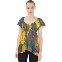 Bokeh Raindrops Window  Lace Front Dolly Top by artworkshop